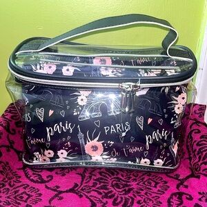 NIB Makeup Case With Two Zippered Bags
